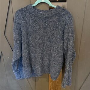 Urban Outfitters Heathered Blue Crew Neck Sweater